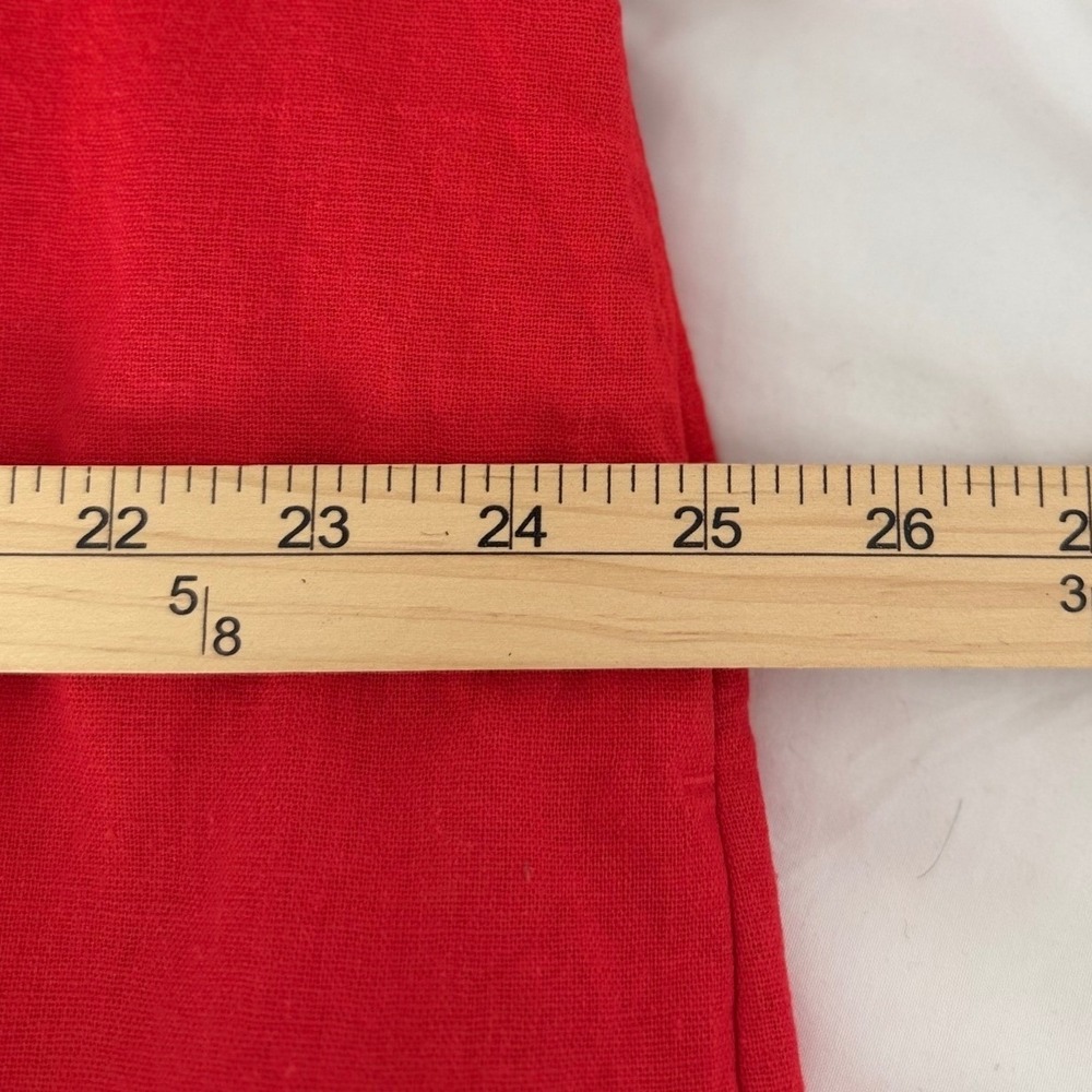 J.Crew Minimalist Womens Red Linen Blend Sleeveless Shift Dress Size 16 - Picture 8 of 11